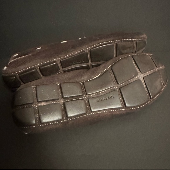 Prada Men's Moccasin Driver Suede Leather Slip On Size US 10 - Picture 5 of 12